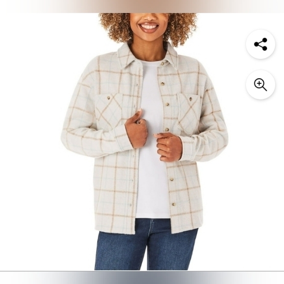 Member's Mark Women's Relaxed Fit Warm Long Sleeve Cozy Button Down - Picture 1 of 7